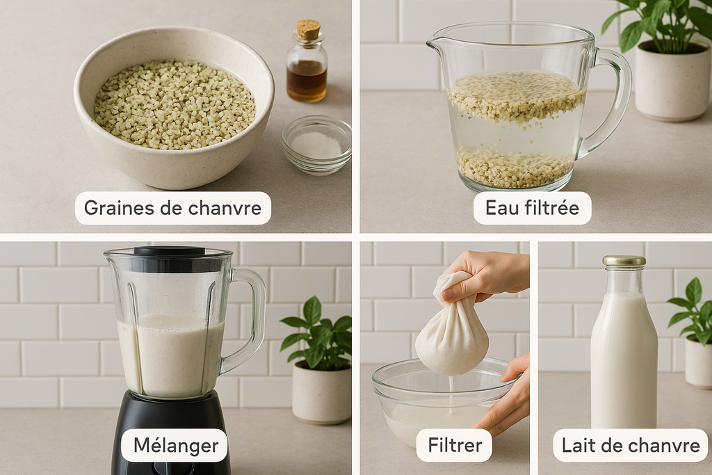 Comment faire son lait végétal maison avec du chanvre – La Chanvré CBD Paris