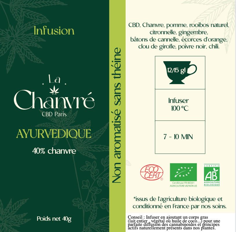 TISANE BIO CBD AYUVERDIQUE RECHARGE